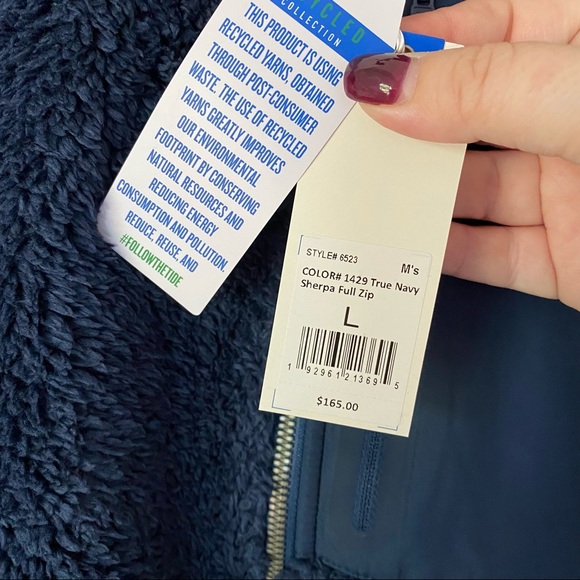 NWT Southern Tide Sherpa Full Zip Jacket Navy - Picture 6 of 7